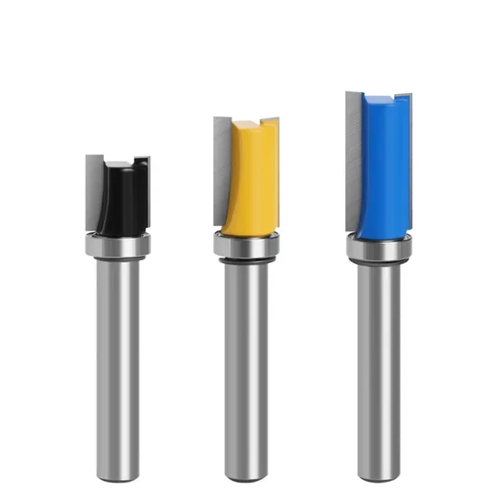 Lavie 3PCS 6mm Shank Pattern Bit Flush Trim Router Bit Set Milling Cutter for Wood Working